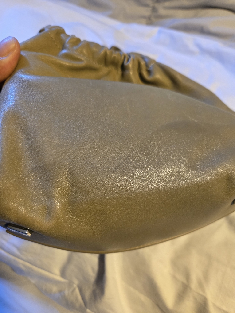 The ROW Ruched Handle Bag in Sage - Picture 11 of 15